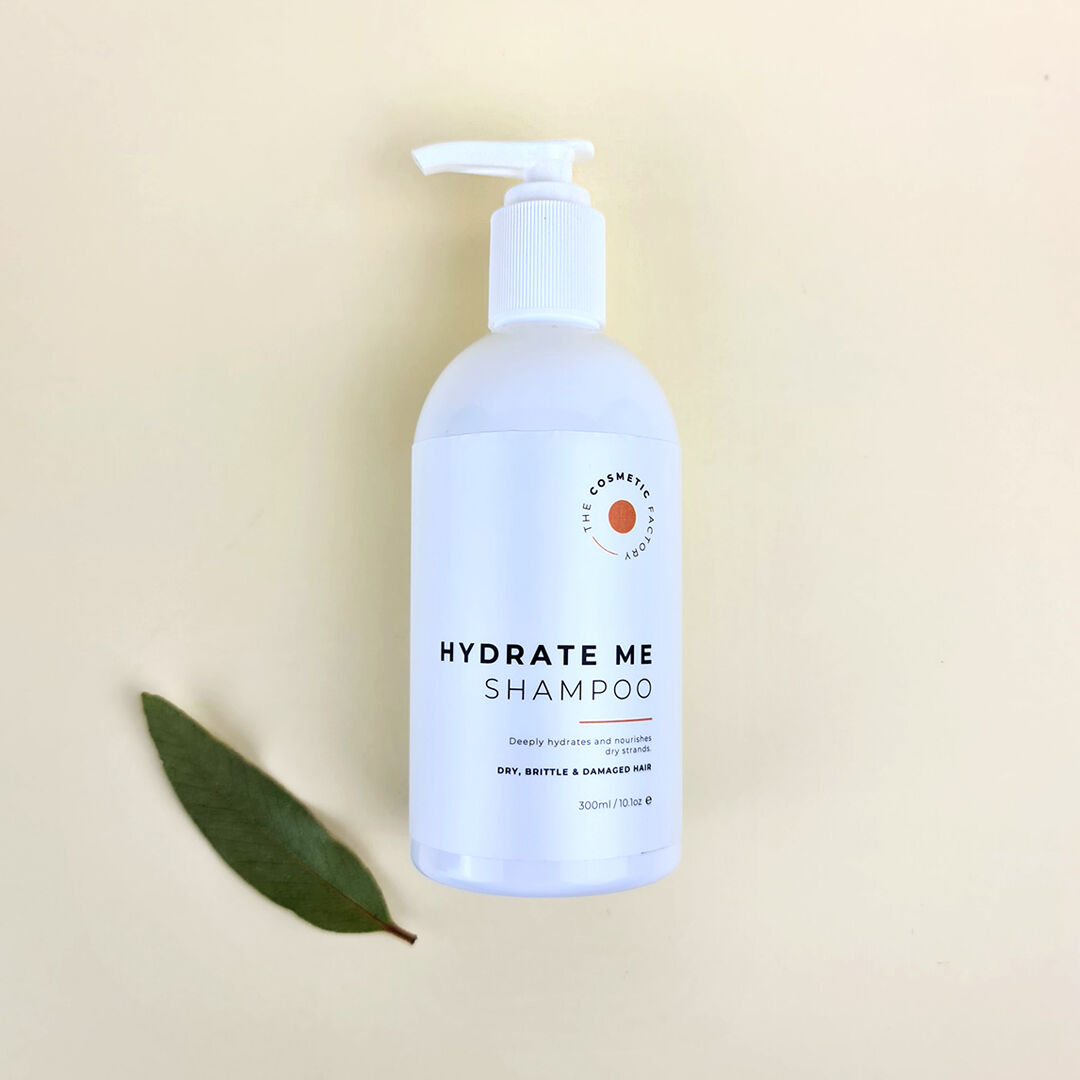 a bottle of hydrate me shampoo 300ml on an white background.