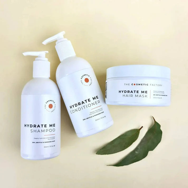 bottles of hydrate me mask 300ml on an white background.